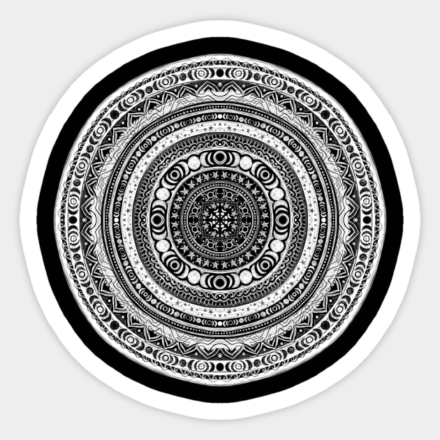 Moon Mandala Sticker by bubbsnugg